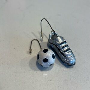 Soccer Shoe and Ball Earrings